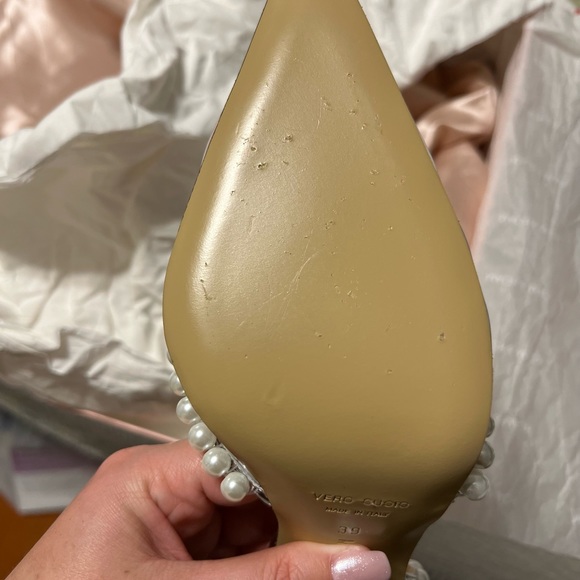 Mach & Mach Diamond Of Elizabeth PVC Embellished High-Heel Pumps - Picture 7 of 12